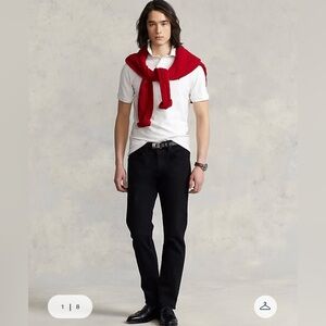 Ralph Lauren Polo Hampton Relaxed Straight Pants in Black